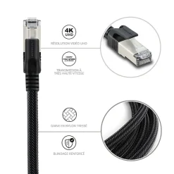 Metronic Câble Ethernet RJ45 CAT 8 mâle/mâle tressé - S/FTP 10 m - 395631