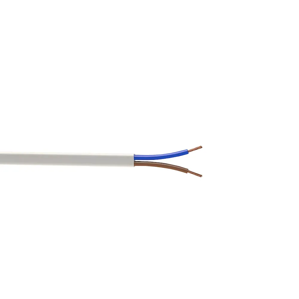 Nexans Câble électrique flexible H03VVH2F 2x0,75 mm² Blanc - 10 m