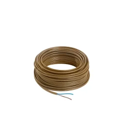 Nexans Câble, Fil Et Cordon D'Alimentation-Câble électrique flexible H03VVH2F 2x0,75 mm² Or - 25 m
