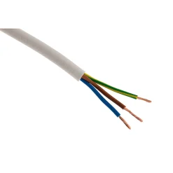 Zenitech Câble, Fil Et Cordon D'Alimentation-Câble électrique H05VV-F 3G1,5mm² blanc - 5m -