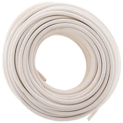 Zenitech Câble électrique H05VV-F 2x1,5mm² blanc - 50m -