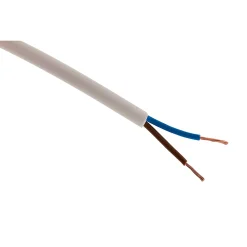 Zenitech Câble, Fil Et Cordon D'Alimentation-Câble électrique H05VV-F 2x1,5mm² blanc - 25m -