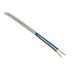 Zenitech Câble électrique H03VVH2F 2x0,75mm² blanc 10m