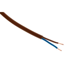 Zenitech Câble, Fil Et Cordon D'Alimentation-Câble électrique H03VVH2F 2x0,75mm² 10m marron