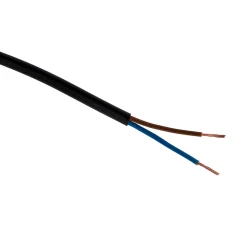 Zenitech Câble, Fil Et Cordon D'Alimentation-Câble électrique H03VVH2F 2x0,75mm² 10m noir