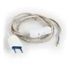 Lnd Câble Électrique Plat Couleur Lin Beige ClairPrémonté avec Fiche et InterrupteurPrêt à Installer