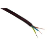 Zenitech Câble électrique U1000 R2V 3G1,5mm² noir 50m