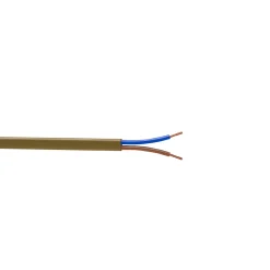 Nexans Câble, Fil Et Cordon D'Alimentation-Câble électrique 2X0,75 mm² H03VVH2F or couronne 5m