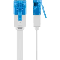 Goobay Câble Et Connectique Réseau-Câble RJ45 Cat6a plat blanc 10 m