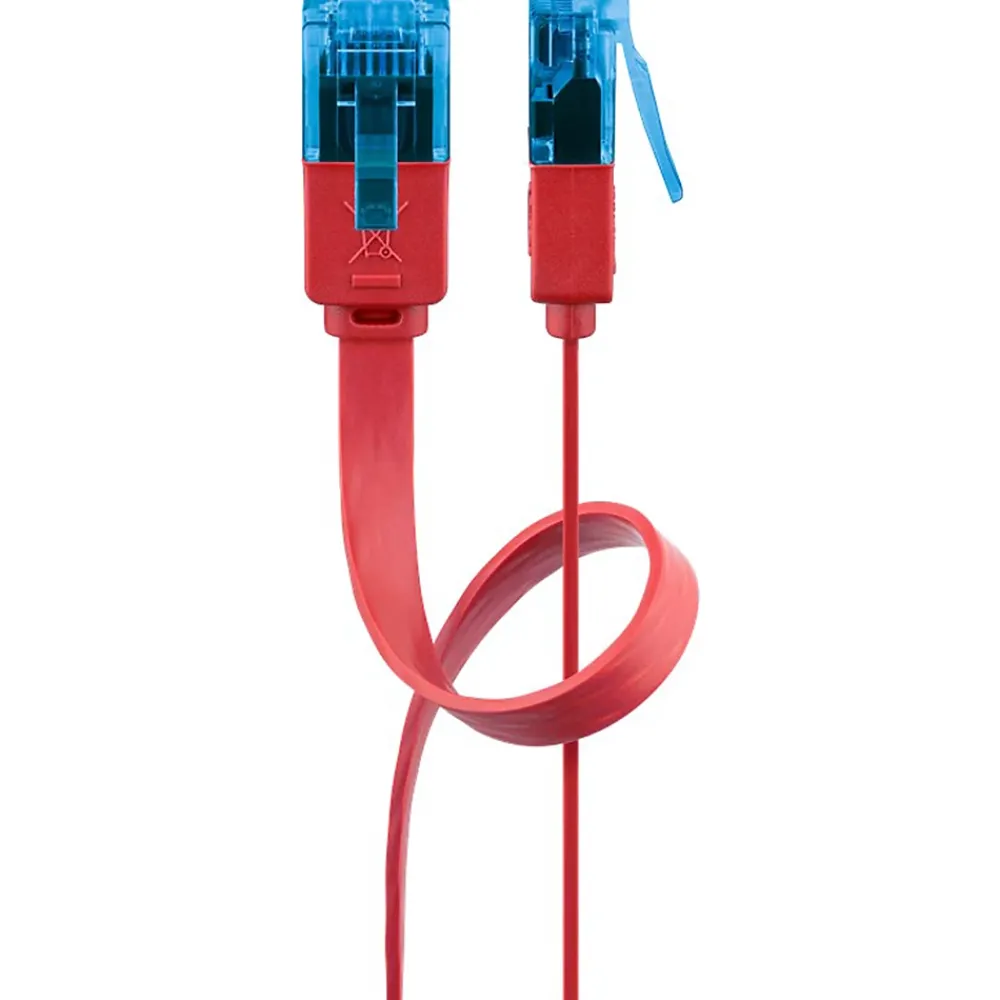 Goobay Câble RJ45 Cat6a plat non blindé 2m