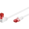 Goobay Câble RJ45 Cat6 coudé blanc 1 mètre