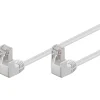 Goobay Câble RJ45 Cat5e coudé blindé blanc 25cm