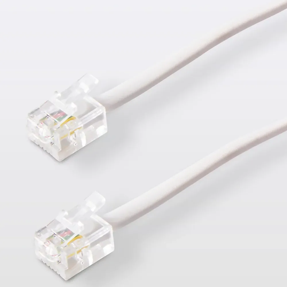 Blyss Câble Et Connectique De Téléphone Fixe-Câble RJ11 Mâle / Mâle blanc , 2 m