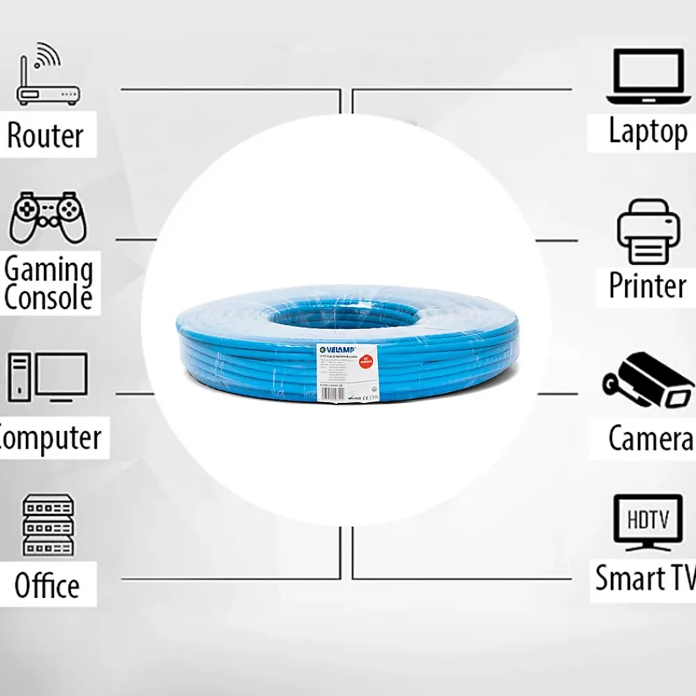 Tecnid Câble réseau CAT6 UTP 25 m en écheveau