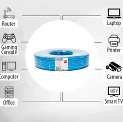 Tecnid Câble réseau UTP CAT6 50 m en écheveau