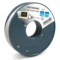 Metronic Câble Et Connectique Tv-Câble TV coaxial bobine 17 VAtC 10 m - blanc