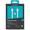 Metronic Câble Et Connectique Tv-Câble TV coaxial 9,52 mm mâle/fem.+adaptateur mâle/mâle 5 m - 338007
