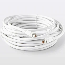 Blyss Câble Et Connectique Tv-Câble type F 3C2V Mâle / Mâle blanc , 10 m