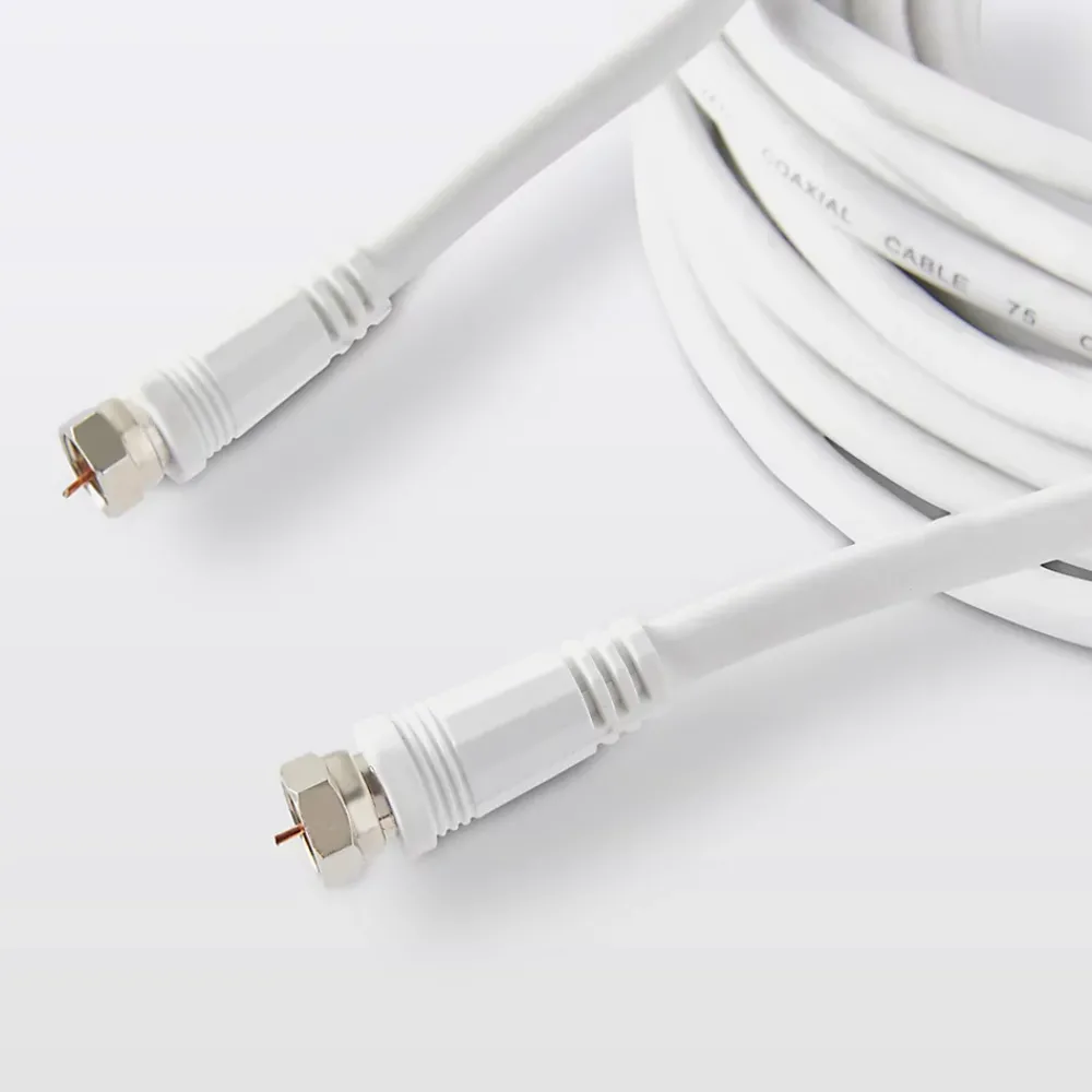 Blyss Câble Et Connectique Tv-Câble type F 3C2V Mâle / Mâle blanc , 10 m