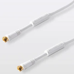 Blyss Câble Et Connectique Tv-Câble type F Mâle / Mâle blanc Doré, 10 m