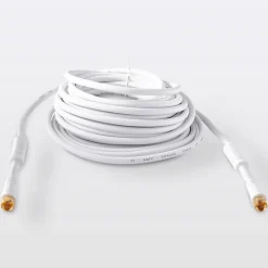 Blyss Câble Et Connectique Tv-Câble type F Mâle / Mâle blanc Doré, 10 m