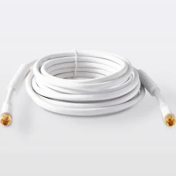 Blyss Câble Et Connectique Tv-Câble type F Mâle / Mâle blanc Doré, 5 m