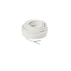 Nexans Câble 2X1,5 mm² H05VVF blanc couronne 10m