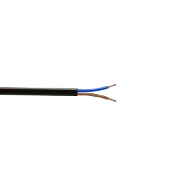 Nexans Câble 2X0,75 mm² H03VVH2F noir couronne 5m