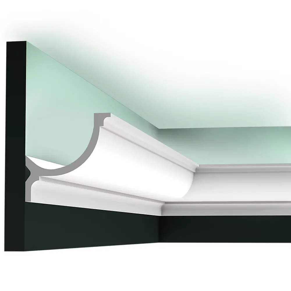 Orac Decor Moulure, Goulotte Et Plinthe-C902 Corniche plafond pour éclairage indirect - 10x10x200cm (h x p x L) - Pack 2 pièces