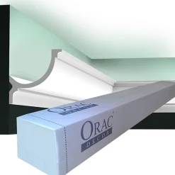 Orac Decor Moulure, Goulotte Et Plinthe-C902 Corniche plafond pour éclairage indirect - 10x10x200cm (h x p x L) - Pack 2 pièces