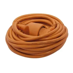 Chacon Rallonge Électrique-Rallonge electrique 12 m HO5VVF 3x1,5 mm2 orange