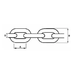 Lem Select Chaîne-Chaine Génovèse maillon court diam6 DIN 764 (Lot de 50 mètres)