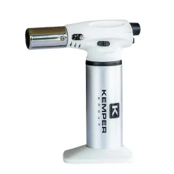Kemper Chalumeau de cuisine à gaz Toutes positions 360 degrés + Cartouche de gaz 160ml Allumage piézo Flamme réglable