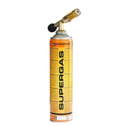 Kemper Chalumeau de soudure à gaz Flamme + 3 Cartouches de gaz 330gr