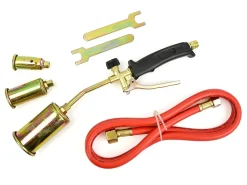Importdistrib Lampe À Souder-Chalumeau Gaz Professionnel Pour Charpente - Avec 3 Buses 25 35 50 Mm En Blister 10 Pièces