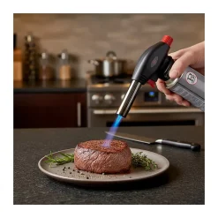 Proweltek Lampe À Souder-Chalumeau à gaz 180W - 360-C + Cartouche gaz butane 227gr - Chalumeau de cuisine Allumage auto piezo flamme réglable