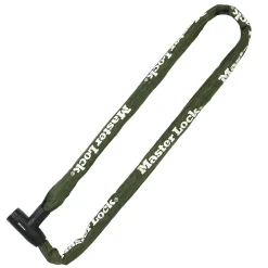 Master Lock Chaîne antivol en acier avec revêtement nylon 1 m x Ø 8 mm - Serrure à clé (4 clés)
