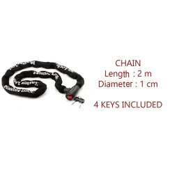 Master Lock Chaîne antivol 8292EURDPS Noir 200 cm