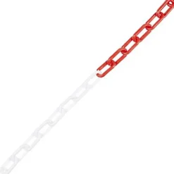 Diall Chaîne-Chaîne de signalisation rouge et blanche ø8 mm, vendue au mètre linéaire