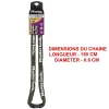 Master Lock Cadenas, Antivol-Chaîne en acier à combinaison Masterlock 1.50m x 8 mm