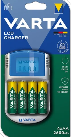 Varta Chargeur De Pile|Pile Aa-Chargeur de piles rapide + 4 piles AA - R06