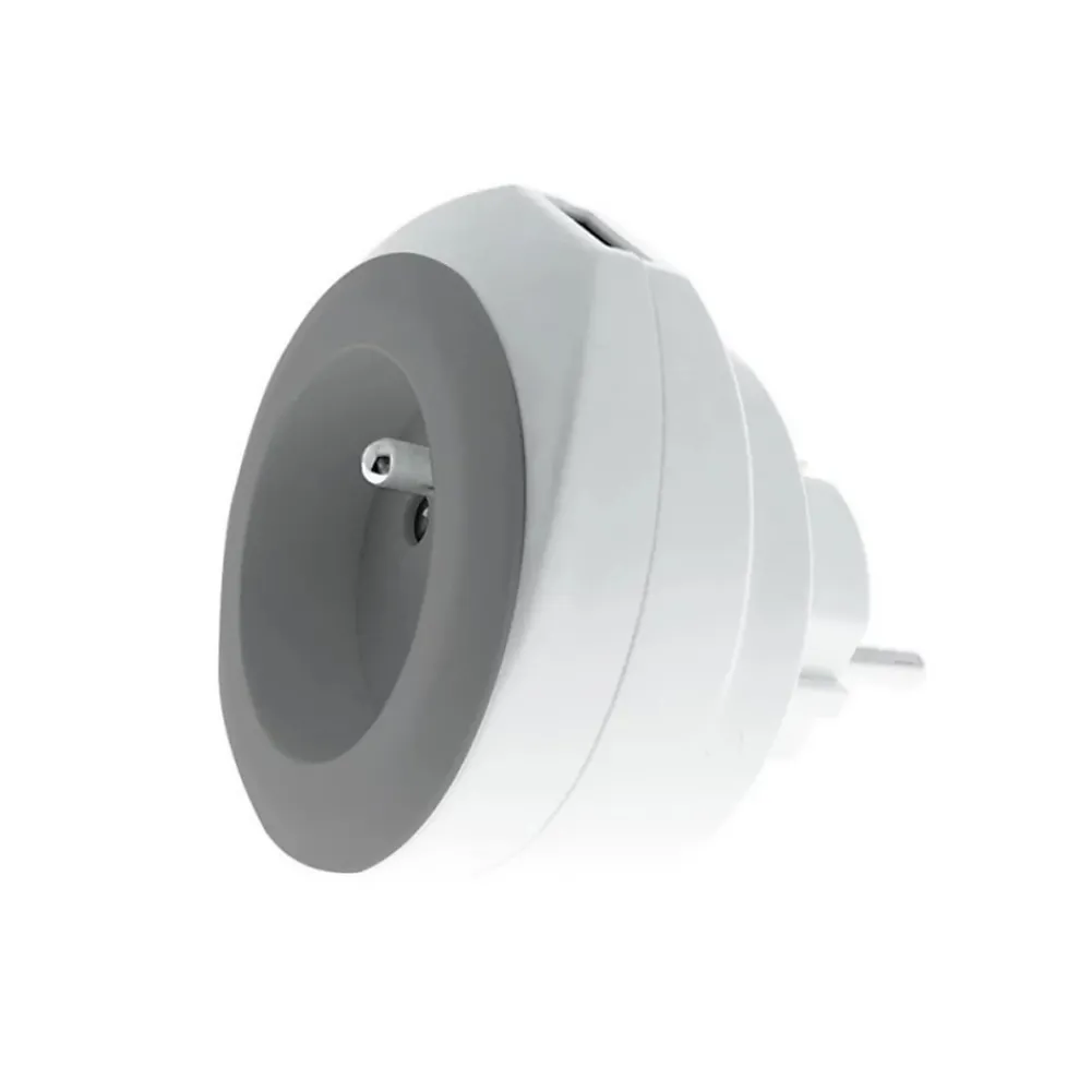 Watt & Co Chargeur prise 16A avec port USB Bewatt gris