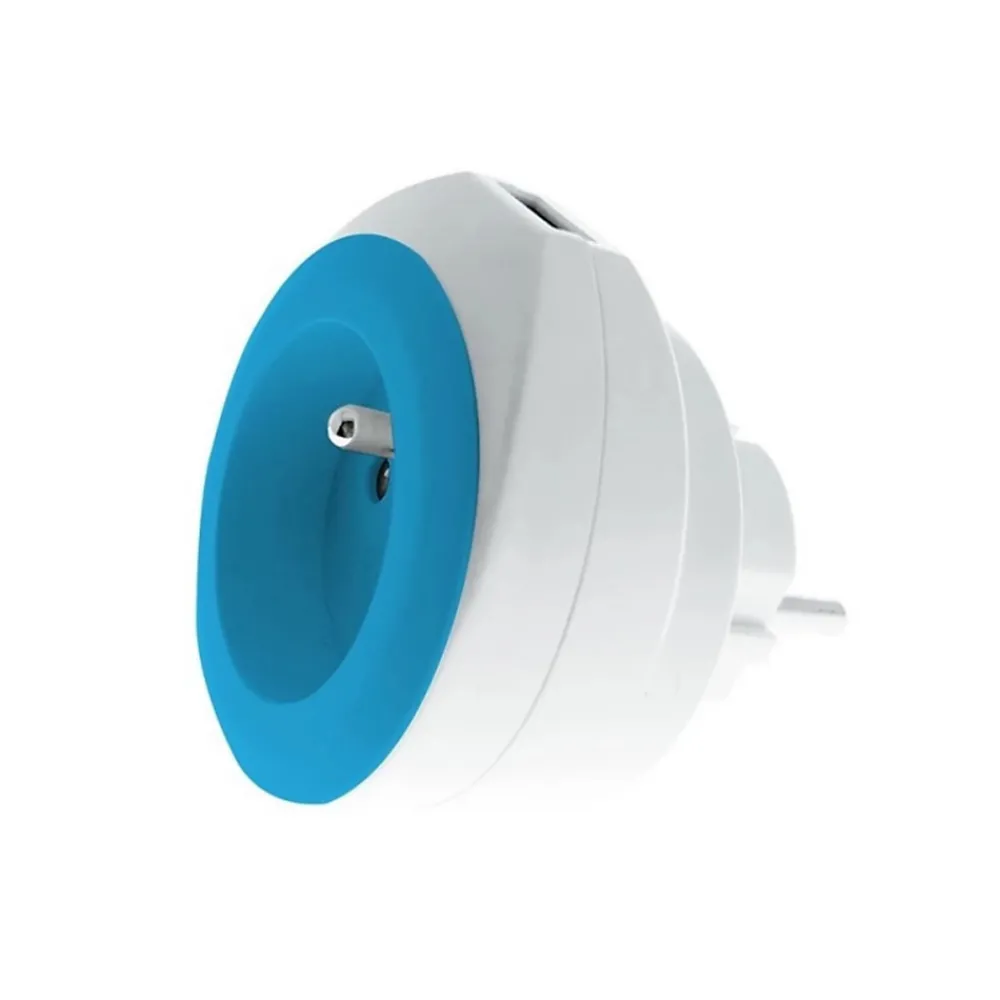 Watt & Co Chargeur prise 16A avec port USB Bewatt turquoise