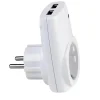 Horoz Electric Accessoire Smartphone Et Tablette-Chargeur Prise 16A + 2 USB 2.1A blanc