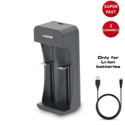 Velamp Chargeur rapide à 2 canaux pour batteries lithium-ion