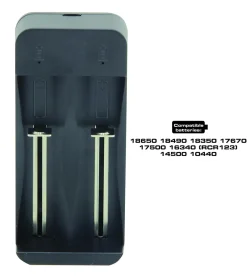 Velamp Chargeur rapide à 2 canaux pour batteries lithium-ion