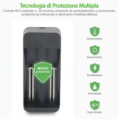 Velamp Chargeur rapide à 2 canaux pour batteries lithium-ion