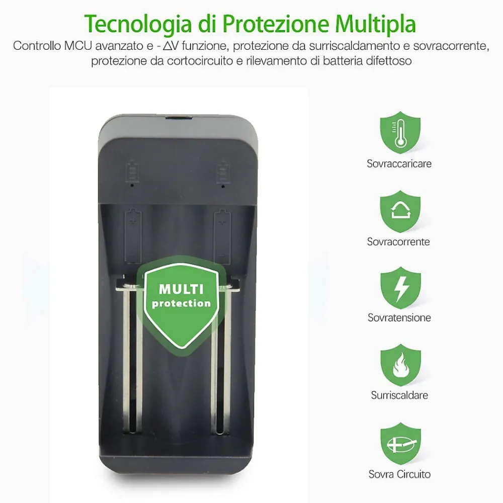 Velamp Chargeur rapide à 2 canaux pour batteries lithium-ion