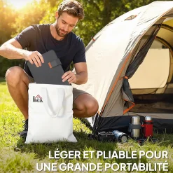 Homcom Panneau Solaire Portable-Chargeur solaire portable 36W ports type-C et USB-a norme IP67 RoHS CE-RMC gris