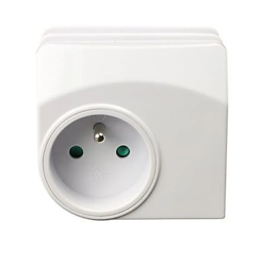 Enexo Chargeur universel 2 USB 1 prise 2 ports + Terre 16A